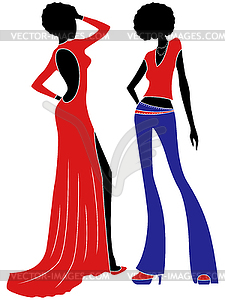 Abstract attractive models - vector clipart