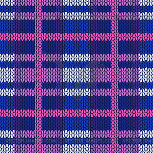 Seamless knitted pattern in different colors - vector image