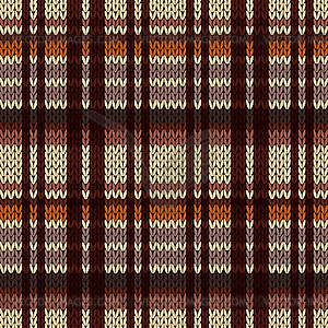 Вязание бесшовные модели в коричневый, бежевый, оранжевый - клипарт в векторном формате