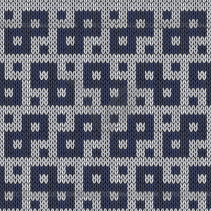 Knitting geometrical seamless pattern in muted - vector clipart