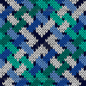 Interlacing knitting seamless pattern - vector clipart / vector image