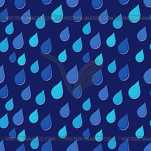 Rain drops falling obliquely seamless background - vector clip art