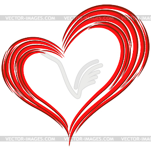 Red Heart Love Symbol - stock vector clipart