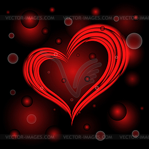 Red Heart Symbol of Love - vector clipart