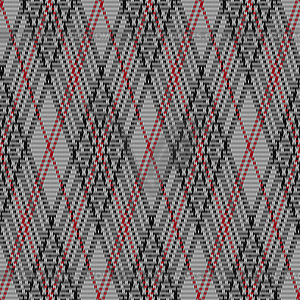 Seamless checkered pattern in grey and red - vector clipart