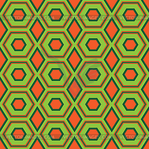 Seamless pattern with hexagonal shapes - vector image