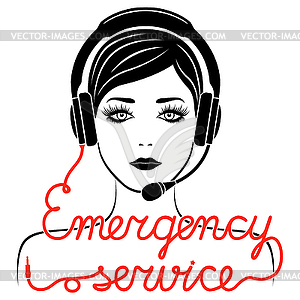 Emergency service concept - vector clip art