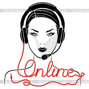 Online service concept - vector image