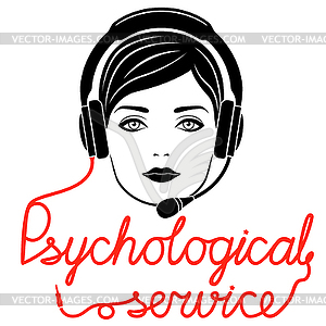 Psychological online service concept - vector clipart