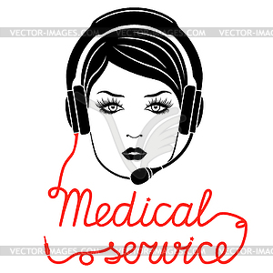 Концепция медицинского онлайн-сервиса - векторный рисунок