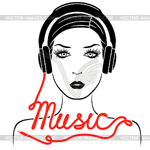 Online music service concept - royalty-free vector clipart