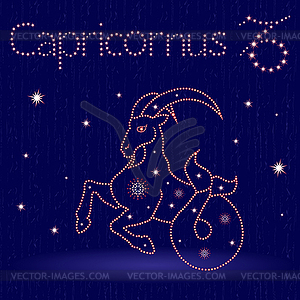 Zodiac sign Capricornus - vector clip art