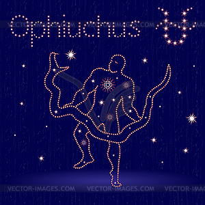 Alternative Zodiac sign Ophiuchus - vector image