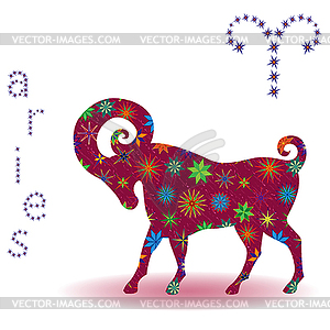 Zodiac sign Aries - vector clipart