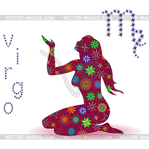 Zodiac sign Virgo - royalty-free vector image