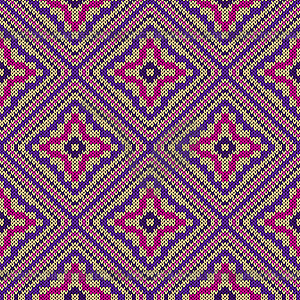 Knitting seamless ornate pattern - vector clipart