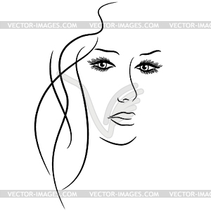 Abstract female face - vector image