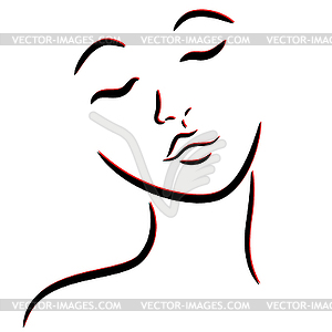 closed eyes vector