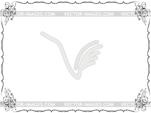 Frame Background with floral elements - vector clipart