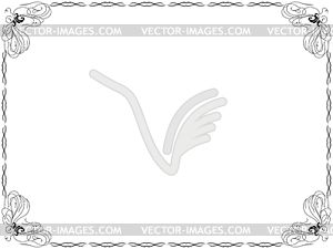 Frame with flowers - vector clipart / vector image