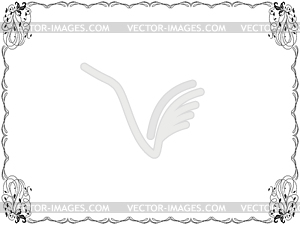 Framed Background with floral elements - vector image
