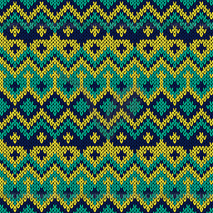 Knitted seamless ornamental pattern - vector clip art