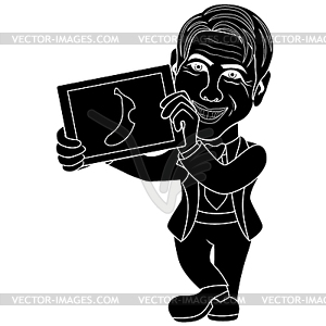 Man demonstrate conceptual picture - vector clipart