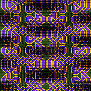 Knitted seamless twisted pattern - vector clipart