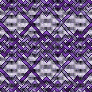 Knitted seamless interwoven pattern - vector image