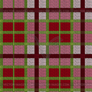 Knitting seamless pattern - vector image