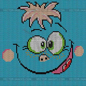 Amusing and happy smiley - vector clipart