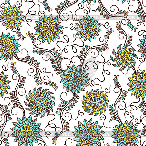 Decorative floral pattern - vector image