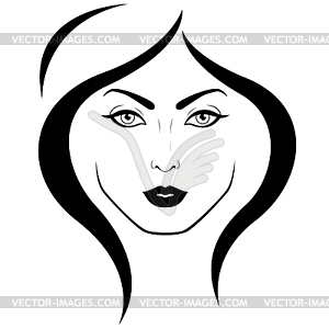 Logo of woman`s face - vector clip art