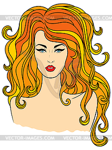 Stylish beautiful girl - vector clipart / vector image