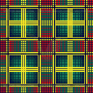 Multicolor checkered seamless pattern - vector clipart