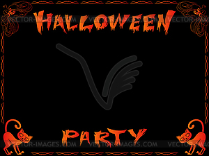 Bright postcard for Halloween party - vector image