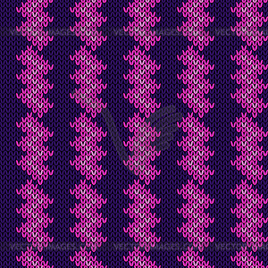 Knitted seamless contrast pattern - vector image