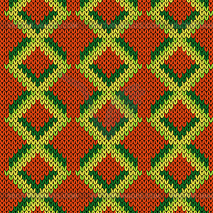 Knitted seamless ornate pattern - vector clipart