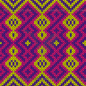 Knitted seamless decorative pattern - vector image