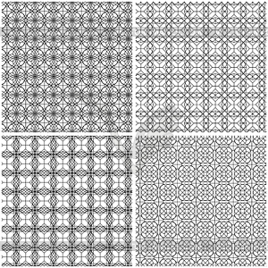 Four seamless grids - vector EPS clipart