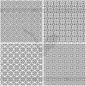 Set of four seamless grids - vector image