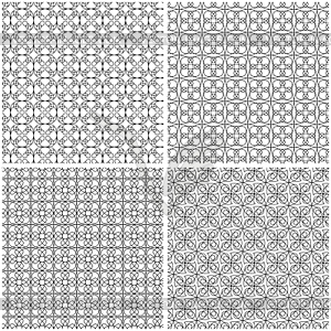 Four mesh seamless patterns - vector clip art