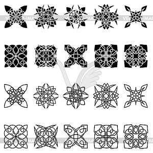 Set of twenty shapes elements design - vector clipart