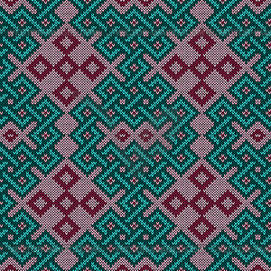 Knitted seamless ornate pattern - vector image