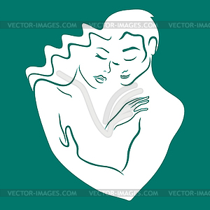 Logo of tenderness relationships - vector clip art