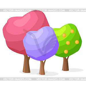 set of purple pink