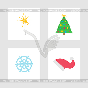 Weihnachtsdekoration Tannenbaum Und Wunderkerze Clipart Bild