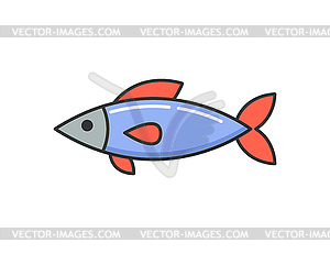 Allergie Reaktion Auf Teller Rohe Gekochte Fisch Ikone Vektorisiertes Clip Art