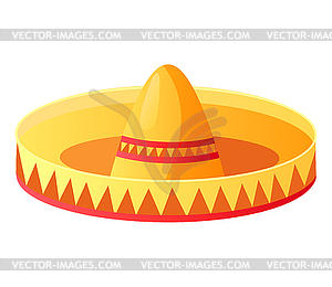 Sombrero Mexikaner Hut Symbolischer Kopfschmuck Vektorisiertes Clip Art