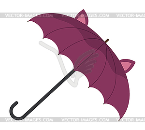 Kinder Lustig Lila Regenschirm Mit Ohren Lustig Royalty Free Vektor Clipart